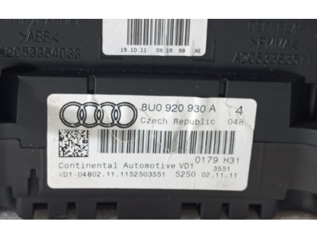 Панель приборов 8U0920930, A2C53434673 Audi Q3 8U