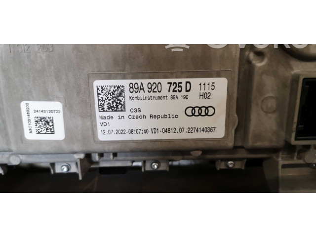 Přístrojová deska Audi Q4 Sportback e-tron 2022 89A920725D, 89A920725D