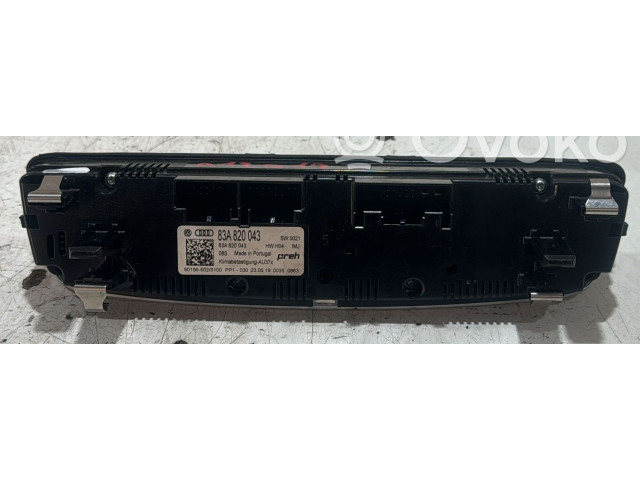 Блок управления климат-контролем 83A820043, 83A820043 Audi A1