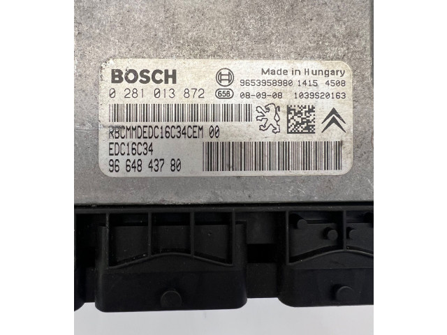 Блок управления двигателя 0281013872, 9653958980 Citroen Berlingo