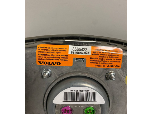 Подушка безопасности водителя 8665422, B6108C2740246   Volvo XC90