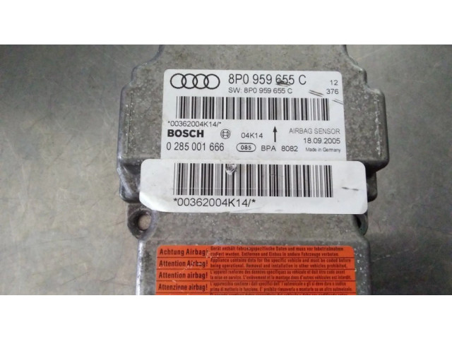 Блок подушек безопасности 8P0959655C, 0285001666 Audi A3 S3 8L