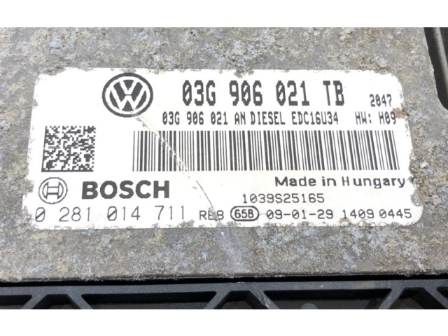 Блок управления двигателем Блок управления 03G906021TB Skoda Octavia Mk2 (1Z)