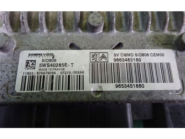 Блок управления двигателем Блок управления 9653451880   Citroen C2