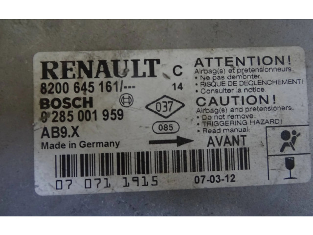 Блок подушек безопасности 8200645161, 0285001959   Renault Clio III