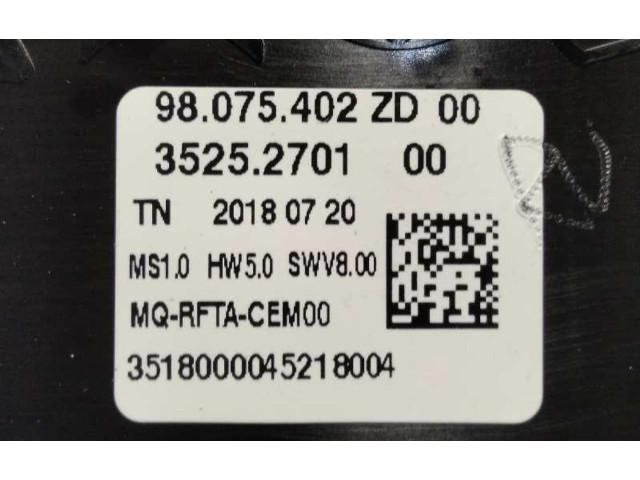 Блок управления климат-контролем 98075402ZD Citroen Berlingo