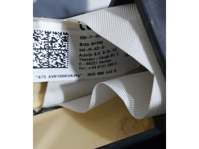 Подушка безопасности в сиденье 3G0880442D, 3G0880442D   Volkswagen PASSAT B8 USA