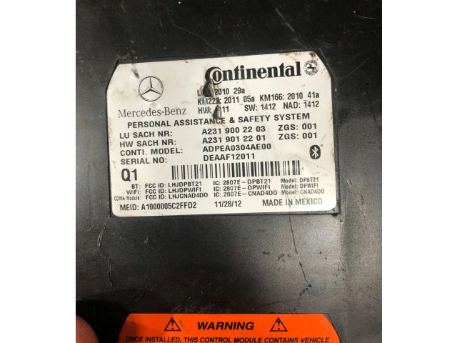 Блок управления голосом 2319002203 Mercedes-Benz ML W166