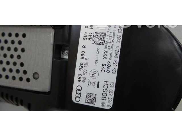 Přístrojová deska  Audi A8 S8 D4 4H 2015 4H0920930R  