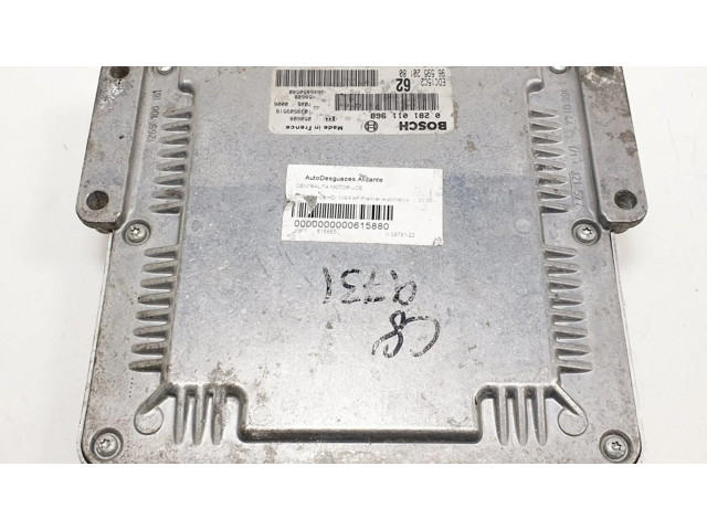 Блок управления двигателя 0281011968, 9659520180   Citroen C8