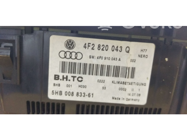 Блок управления климат-контролем 4F2820043Q   Audi A6 Allroad C6