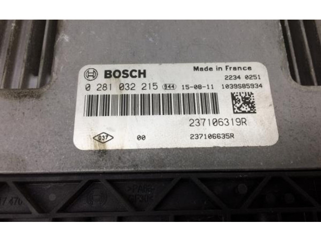 Блок управления двигателя 0281032215, 237106319R Dacia Dokker