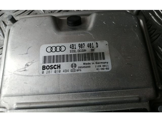 Блок управления двигателя 4B1907401D, 0281010494   Audi A6 S6 C5 4B