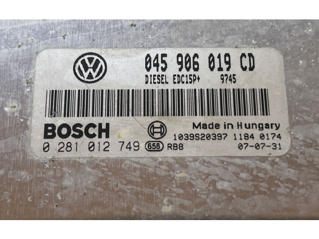 Блок управления двигателя 045906019CD, 1039S20397 Skoda Fabia Mk2 (5J)