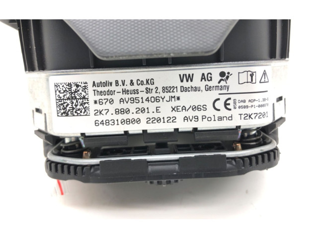 Подушка безопасности водителя 2K7880201E Volkswagen Caddy