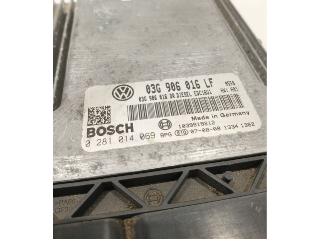 Блок управления двигателя 03G906016LF, 0281014069 Volkswagen Caddy
