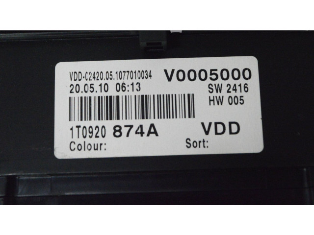 Панель приборов Volkswagen Caddy