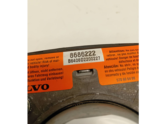 Подушка безопасности водителя 8686222, B6408D2200227 Volvo S60