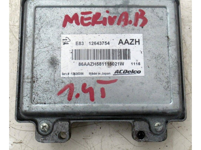 Блок управления двигателя 12643754   Opel Meriva B