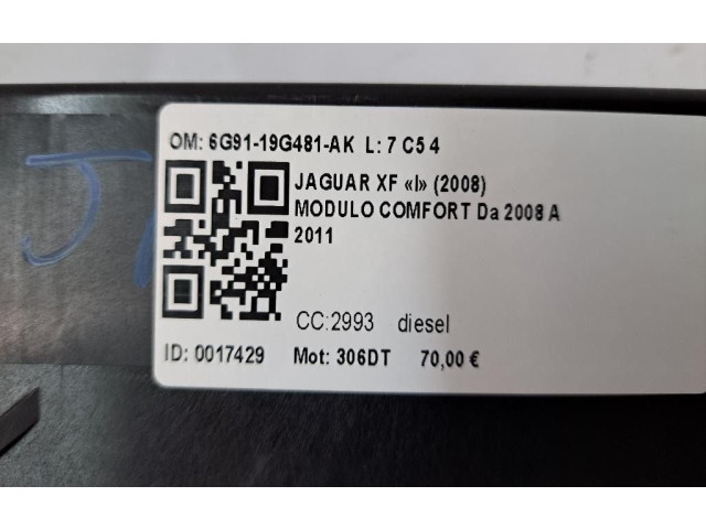 Блок комфорта 6G91-19G481-AK, 306DT   Jaguar XF X250   