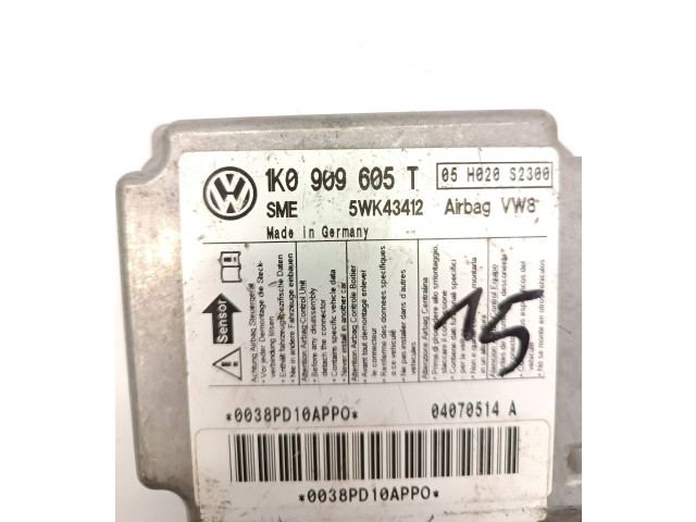 Блок подушек безопасности 1K0909605T, 5WK43412 Volkswagen Golf Plus