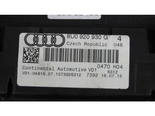 Панель приборов 8U0920930G, A2C53363514 Audi Q3 8U