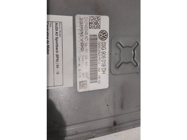 Блок управления двигателя 03G906018DH, 5WP45548AD Audi A3 S3 A3 Sportback 8P