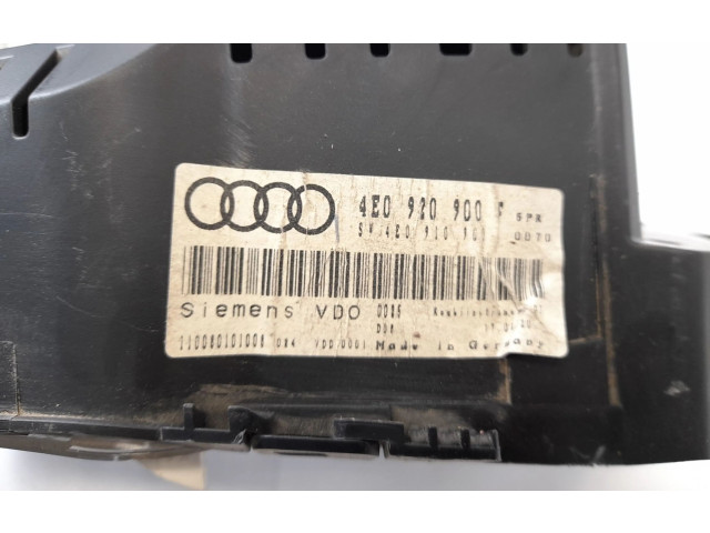 Přístrojová deska Audi A8 S8 D3 4E 2004 4E0920900F, 88311327