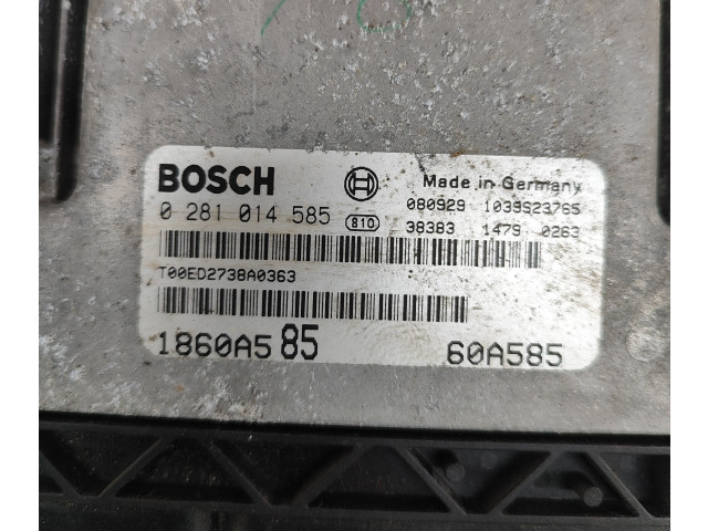 Блок управления двигателя 1860A585, 0281014585 Mitsubishi Lancer
