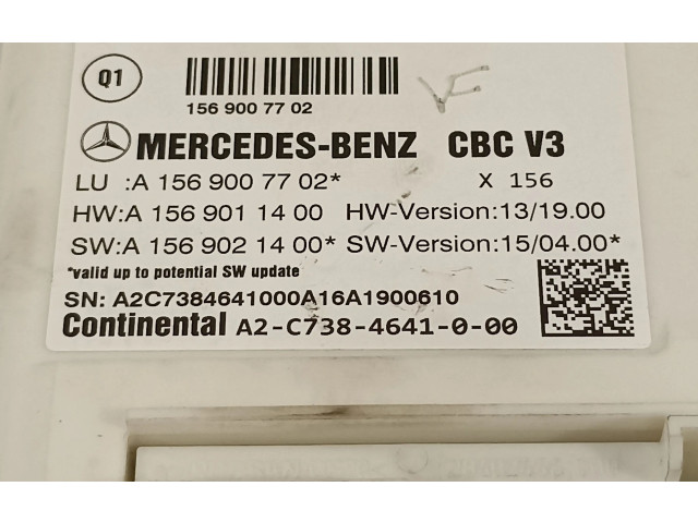 Блок управления A1569007702 Mercedes-Benz A W176
