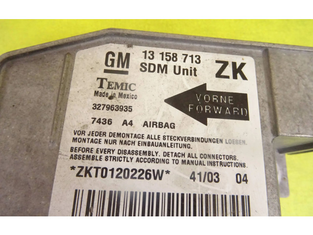 Блок подушек безопасности 13158713ZK, 13158713   Opel Meriva A