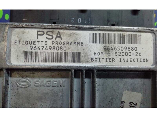 Блок управления двигателя 9646509880, 9647498080 Citroen Xsara