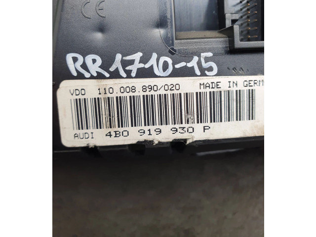 Спидометр (приборный щиток)  4B0919930P   Audi A6 S6 C5 4B 