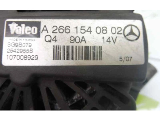Генератор A2661540802, 2542955B   Mercedes-Benz A W169      