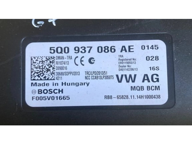 Блок комфорта 5Q0937086AE, F005V01665 Volkswagen Golf VII