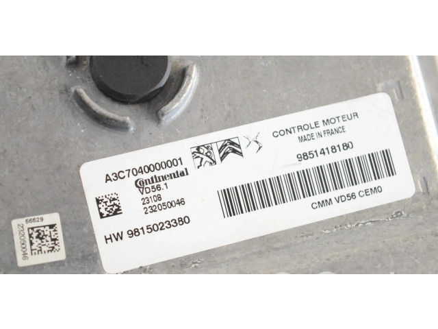 Řídící jednotka 9851418180, 9815023380   Opel Crossland X 2023