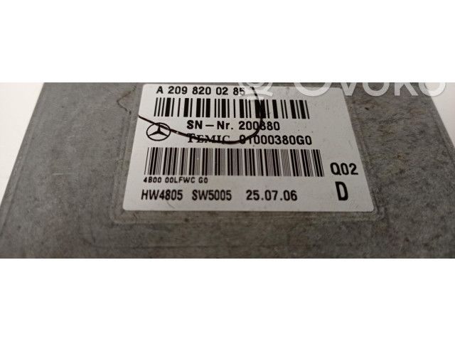 Блок управления двигателя A2098200285 Mercedes-Benz ML W164