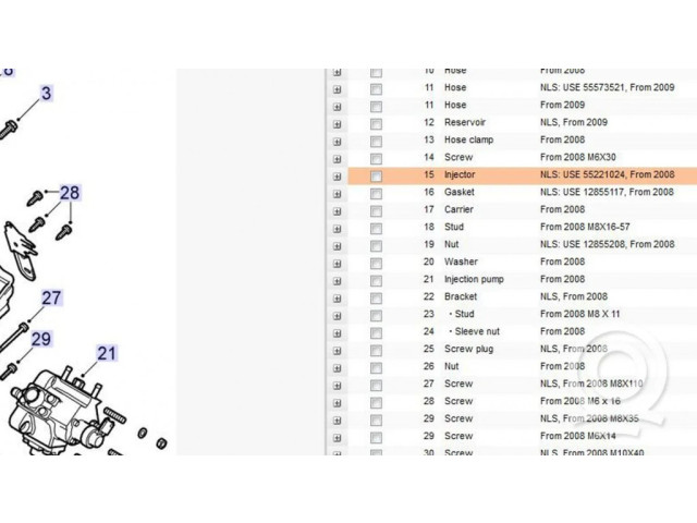 Форсунка 0445110299, 55221024 Saab 9-3 Ver2 для дизельного двигателя Z 19 DTR 1.9