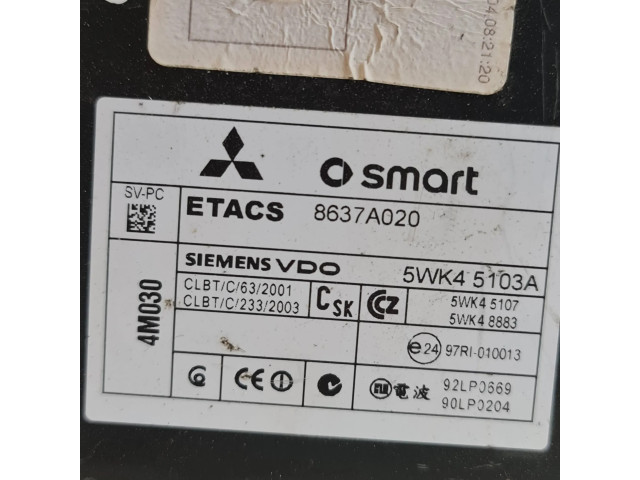 Блок предохранителей 8637A020, 5WK45103A Mitsubishi Colt