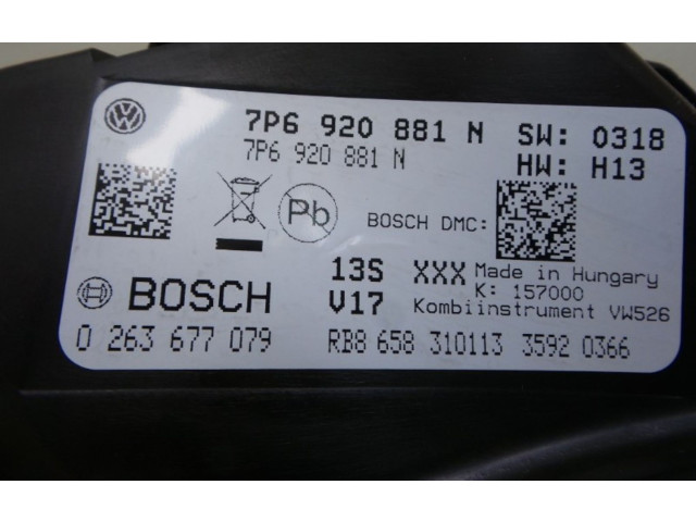 Přístrojová deska  Volkswagen Touareg II 2013 7P6920881N, 0263677079  