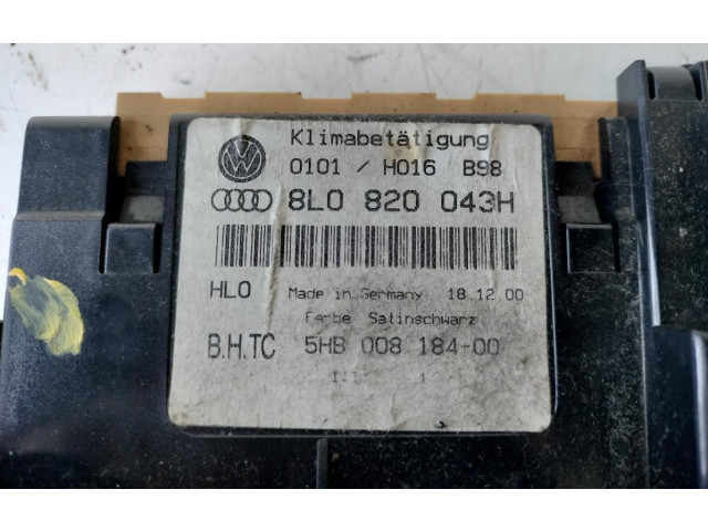 Блок управления климат-контролем 8L0820043H Audi A3 S3 8L