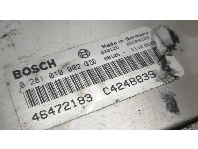 Řídící jednotka 0281010002, 46472183   Lancia Lybra 2000