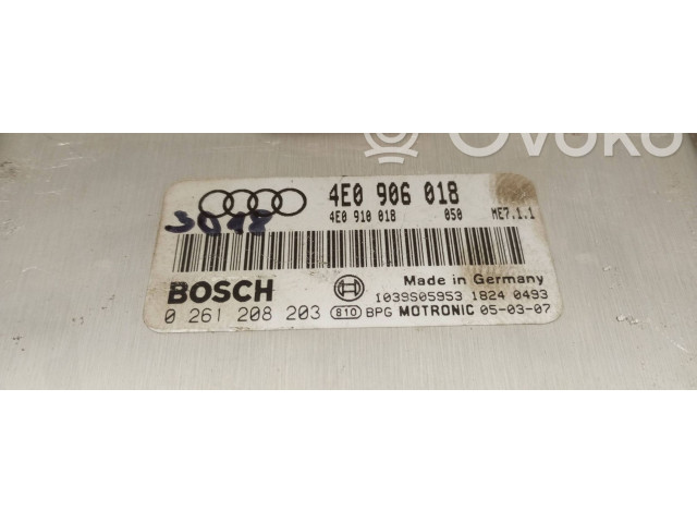 Řídící jednotka 4E0906018, 4E0910018   Audi A8 S8 D3 4E 2004