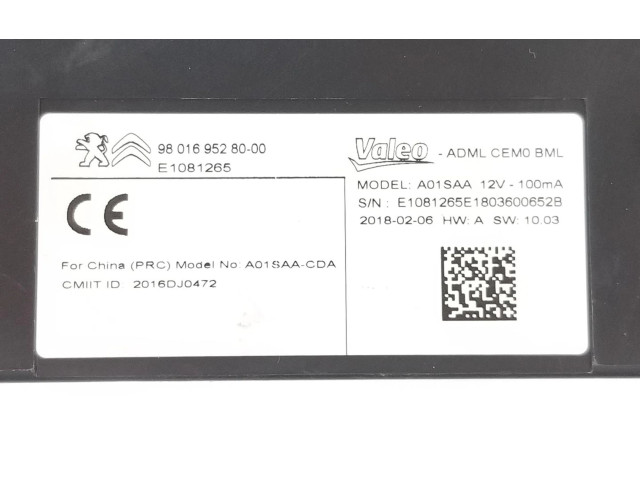 Блок управления 9801695280 Citroen DS4