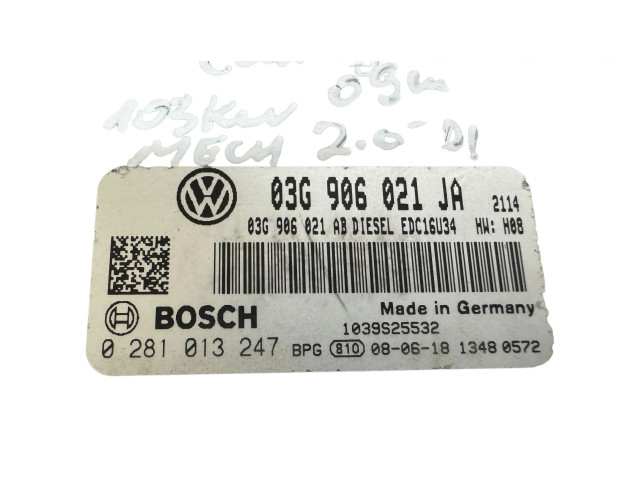 Řídící jednotka 03G906021AB, 0281013247 Volkswagen Caddy 2012