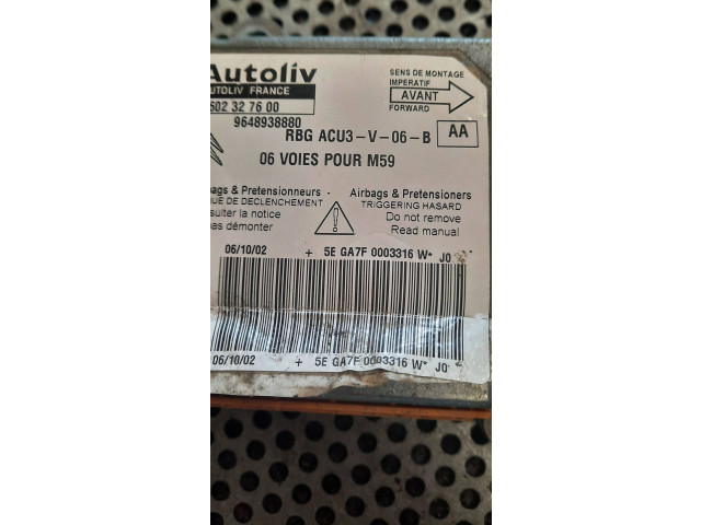 Блок подушек безопасности 9648938880, GA7F0003316 Citroen Berlingo