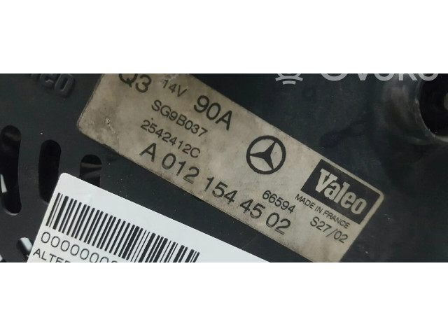 Генератор 01214544502, 2542412C   Mercedes-Benz A W168 1.4     
