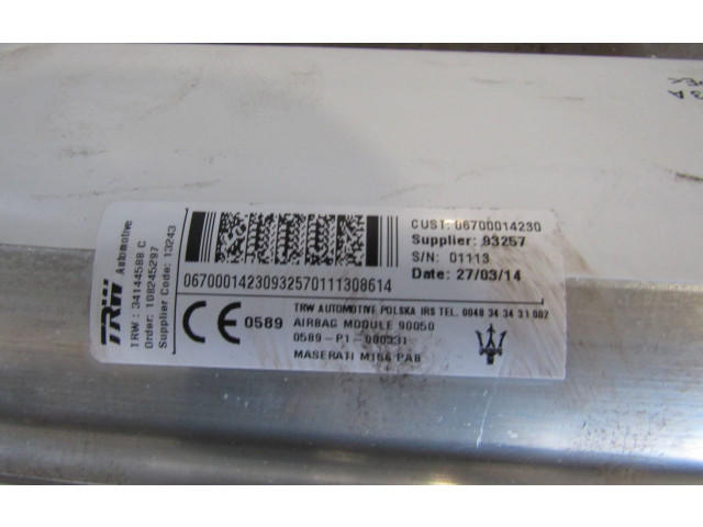 Подушка безопасности пассажира 34144588C, 108245297   Maserati Ghibli