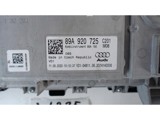 Спидометр (приборный щиток) 89A920725 LICZNIK VIRTUAL ZEGARY LCD AUDI Q4 E-TRON 89A Audi Q4 Sportback e-tron