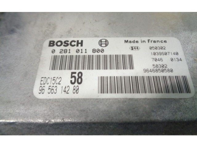 Блок управления двигателя 9656314280, 0281011800 Citroen C8